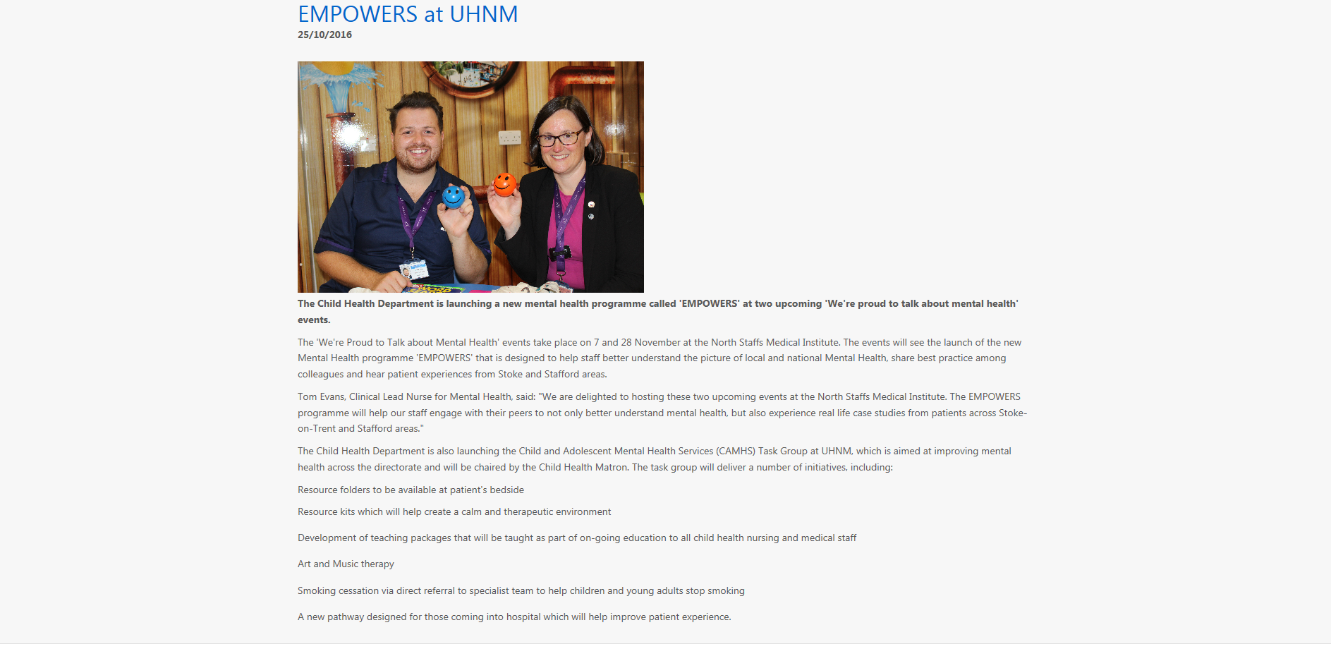 Introduction of the pioneering Clinical Lead Nurse in Mental Health featured image
