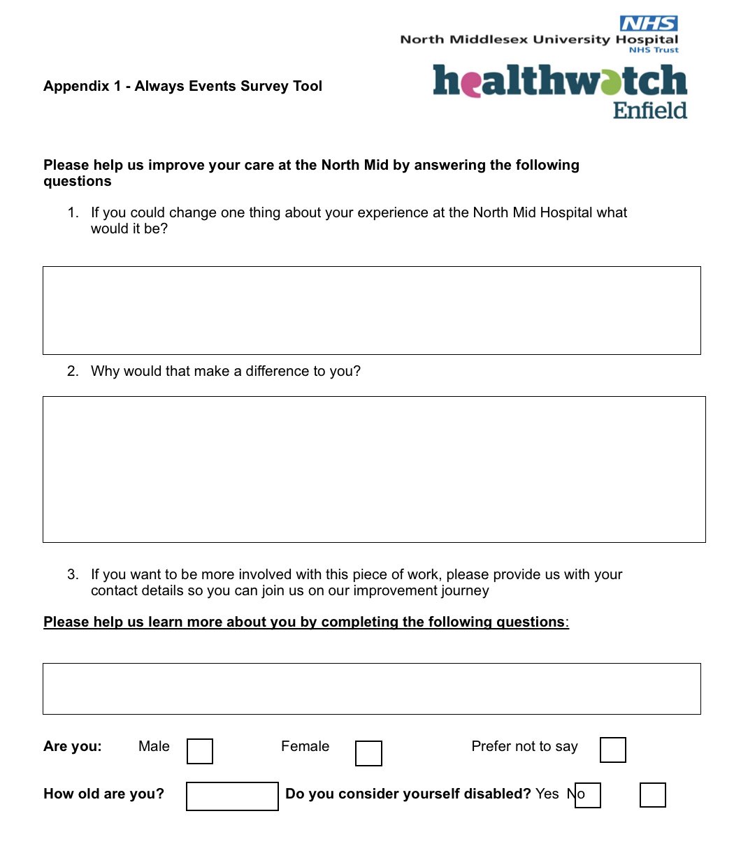 Improving patient experience at North Middlesex University Hospital NHS Trust - our “Always Events” co- production journey featured image