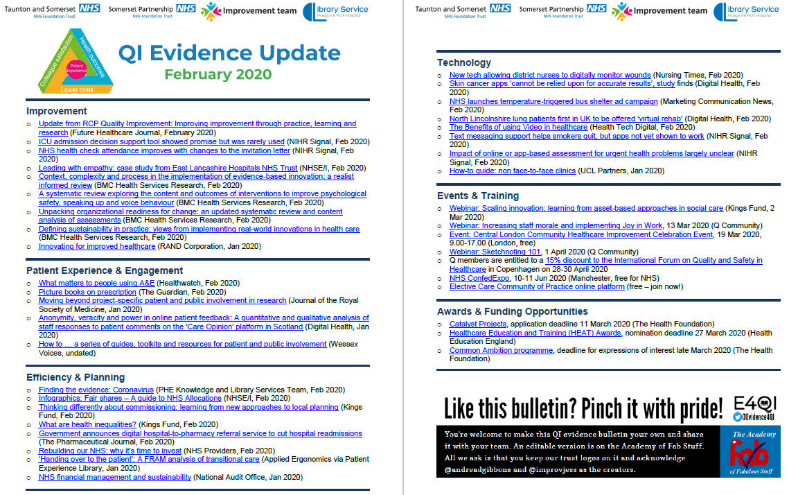 QI Evidence Update - February 2020 featured image