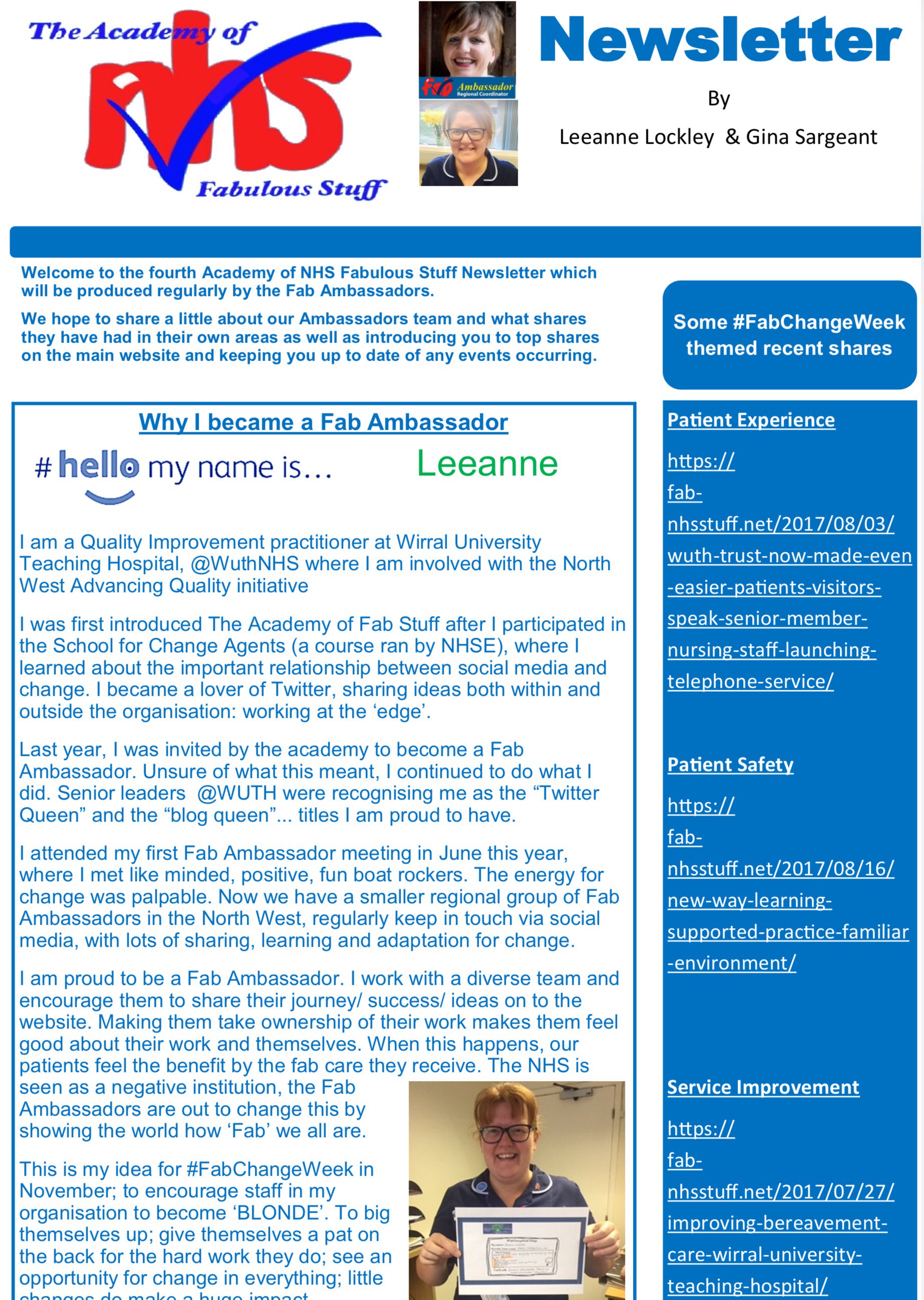 FabAmbassador Newsletter - 4th in the series featured image