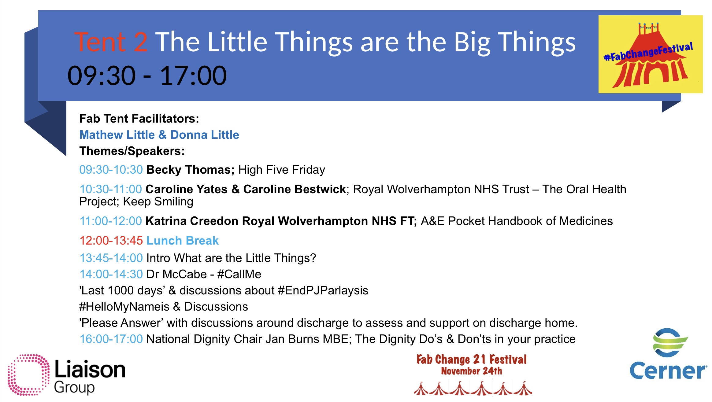 Tent Two - The Little Things are the Big Things featured image