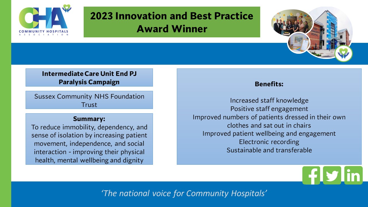 Intermediate Care Unit End PJ Paralysis Campaign featured image