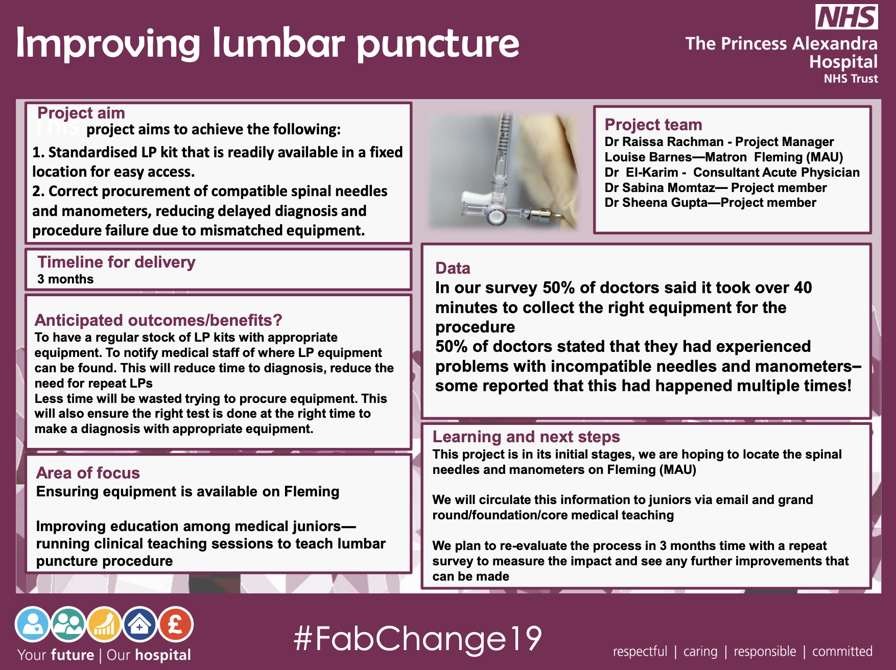 Improving Lumbar Puncture - @QualityFirstPAH featured image