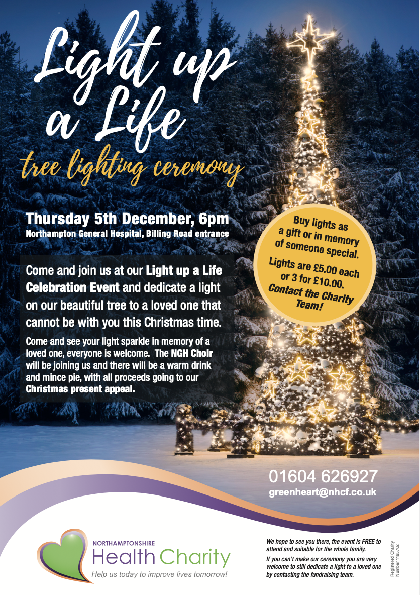 NORTHAMPTON GENERAL HOSPITAL NEWS:Northamptonshire Health Charity Light Up a Life Event featured image