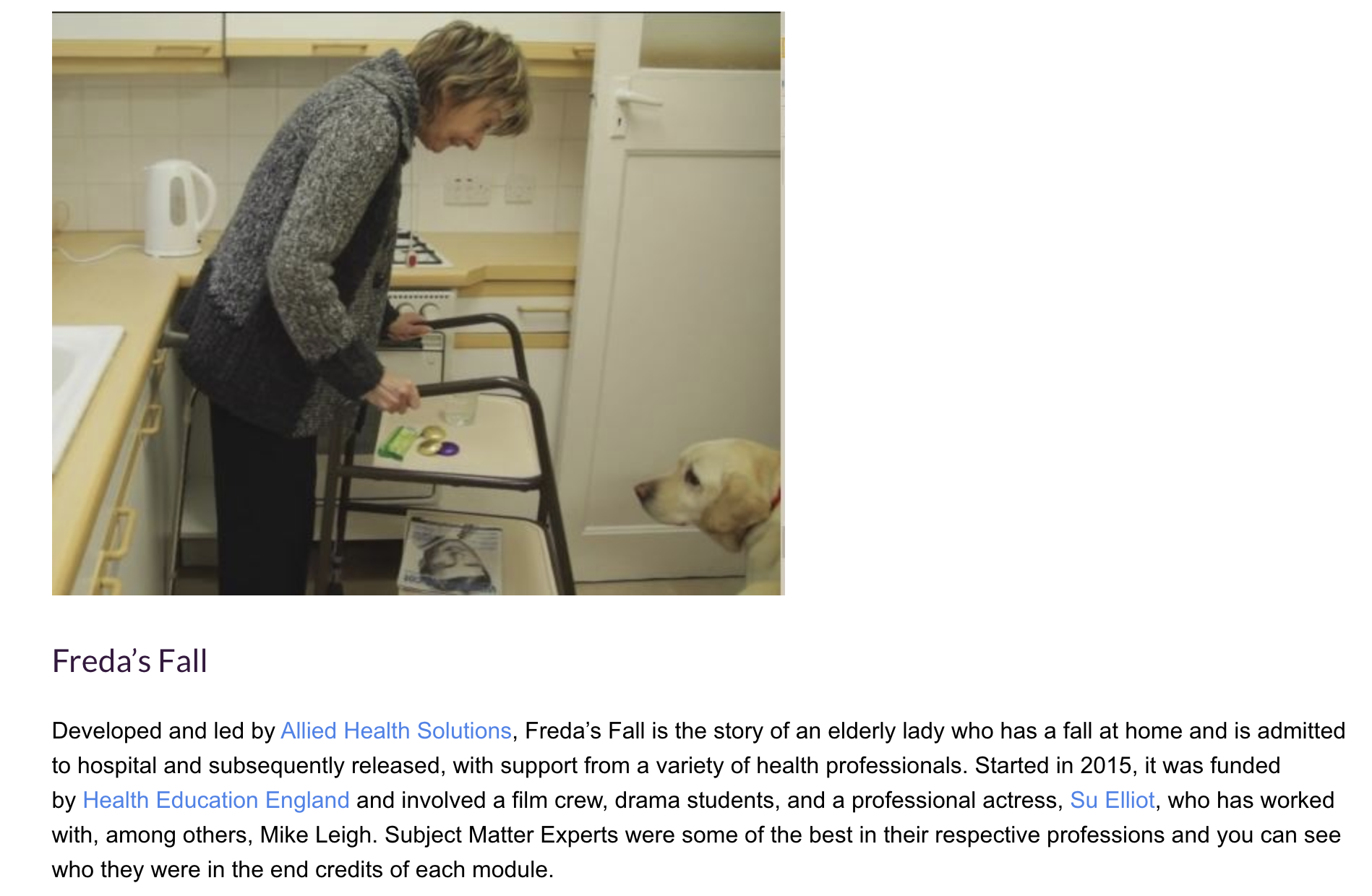Freda's Fall - an innovative e-learning film on falls management featured image