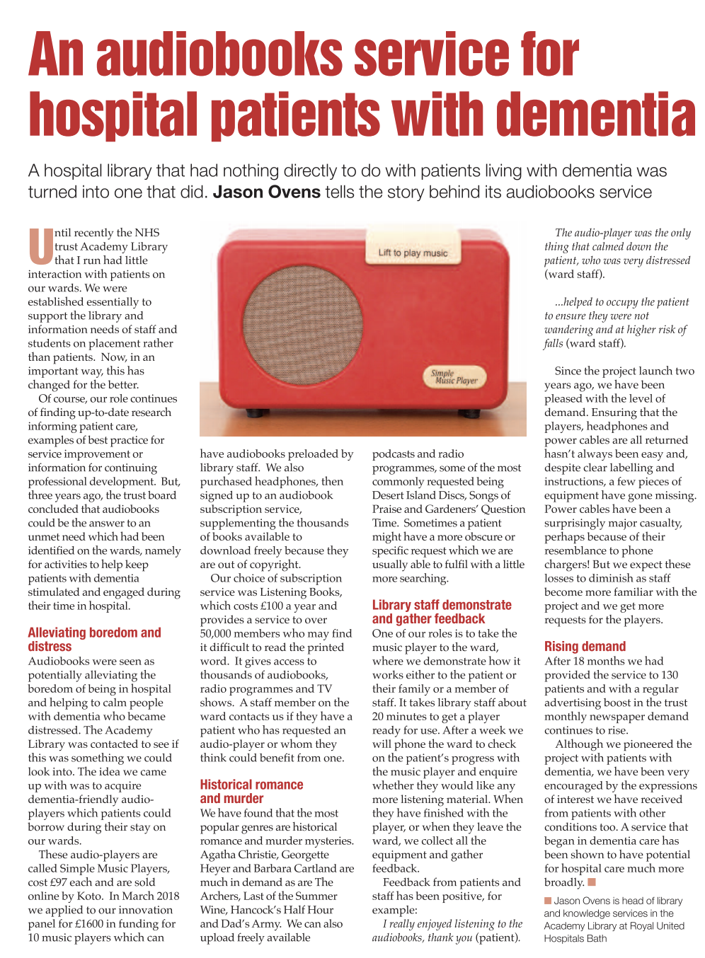 Audiobooks for Dementia Patients featured image