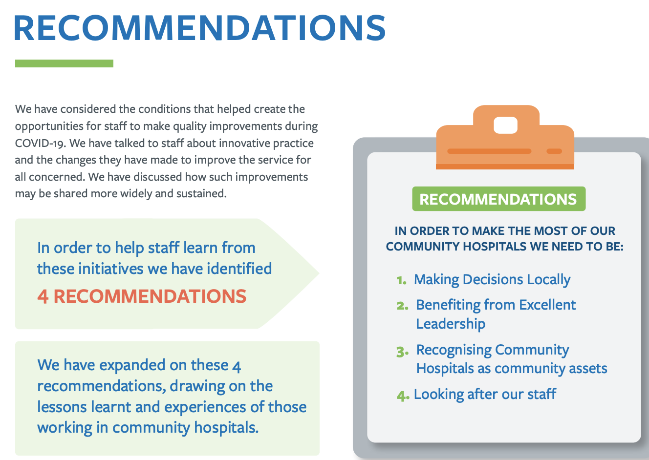 ‘Community Hospitals Embedding Covid-19 positive impact changes through shared learning’ featured image