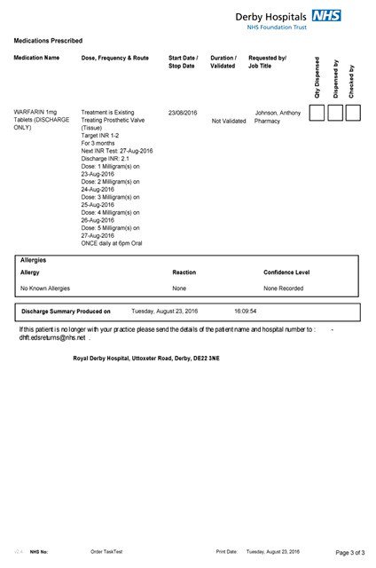 Enabling effective communication between NHS hospital & patient GP for anticoagulant dosing featured image